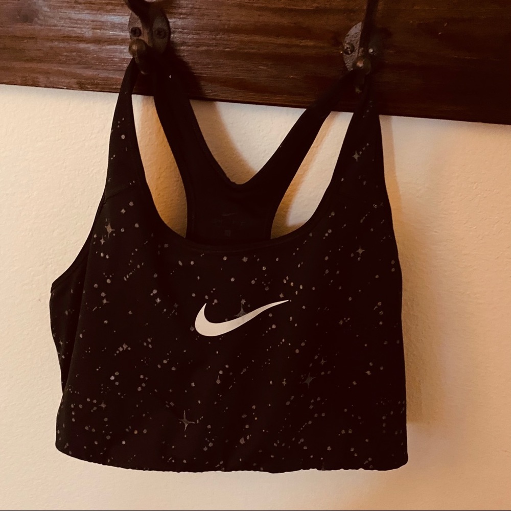 EUC NIKE Medium Support Sports Bra, Black, 2X